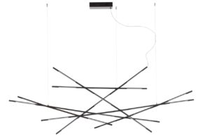 Čern&eacute; kovov&eacute; z&aacute;věsn&eacute; LED světlo Nova Luce Raccio 180