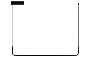 Čern&eacute; kovov&eacute; z&aacute;věsn&eacute; LED světlo Nova Luce Strita 101 cm