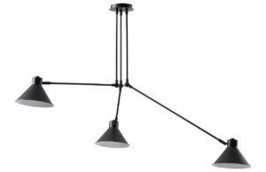 Čern&eacute; kovov&eacute; z&aacute;věsn&eacute; světlo Kave Home Dione 80 cm