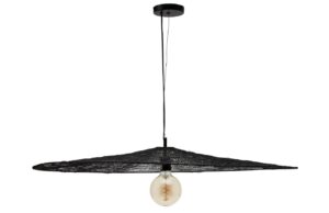 Čern&eacute; kovov&eacute; z&aacute;věsn&eacute; světlo Kave Home Makai 100 cm