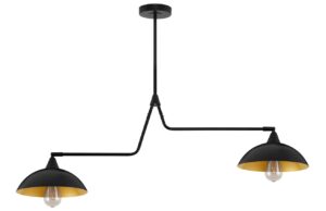 Čern&eacute; kovov&eacute; z&aacute;věsn&eacute; světlo Nova Luce Mirba 113 cm