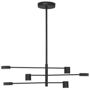 Čern&eacute; kovov&eacute; z&aacute;věsn&eacute; světlo Nova Luce Nordik 100 cm