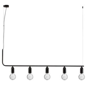 Čern&eacute; kovov&eacute; z&aacute;věsn&eacute; světlo Nova Luce Veda 128 cm