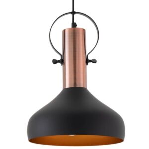 Čern&eacute; kovov&eacute; z&aacute;věsn&eacute; světlo Somcasa Agres 24 cm
