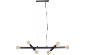 Čern&eacute; kovov&eacute; z&aacute;věsn&eacute; světlo ZUIVER HAWK WIDE