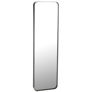 Čern&eacute; kovov&eacute; z&aacute;věsn&eacute; zrcadlo J-line Dolly 160 x 44 cm