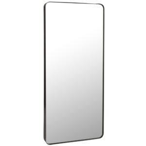 Čern&eacute; kovov&eacute; z&aacute;věsn&eacute; zrcadlo J-line Dolly 180 x 80 cm