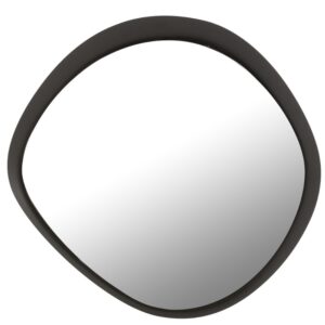 Čern&eacute; kovov&eacute; z&aacute;věsn&eacute; zrcadlo J-line Nilla 58 x 60