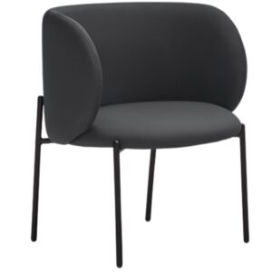 Čern&eacute; koženkov&eacute; lounge křeslo Teulat Mogi