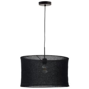 Čern&eacute; lněn&eacute; st&iacute;nidlo Kave Home Mariela 50 cm