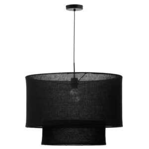 Čern&eacute; lněn&eacute; st&iacute;nidlo Kave Home Mariela 60 cm