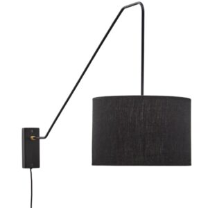 Čern&eacute; n&aacute;stěnn&eacute; světlo Kave Home Jex