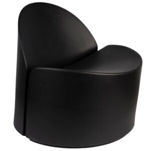 Čern&eacute; plastov&eacute; lounge křeslo Zuiver Bloom