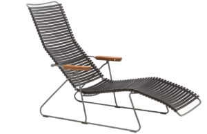 Čern&eacute; plastov&eacute; zahradn&iacute; leh&aacute;tko HOUE Click II.