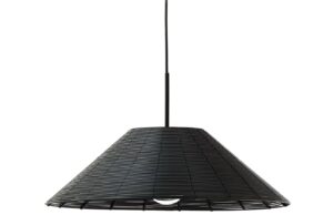 Čern&eacute; st&iacute;nidlo z uměl&eacute;ho ratanu Kave Home Saranella 60 cm