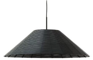 Čern&eacute; st&iacute;nidlo z uměl&eacute;ho ratanu Kave Home Saranella 70 cm