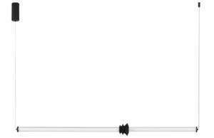 Čern&eacute; z&aacute;věsn&eacute; LED světlo Nova Luce Atmosfera 110 cm