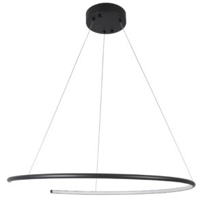 Čern&eacute; z&aacute;věsn&eacute; LED světlo Nova Luce Breda 70 cm