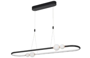 Čern&eacute; z&aacute;věsn&eacute; LED světlo Nova Luce Celia 100 cm