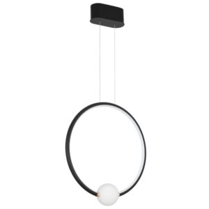 Čern&eacute; z&aacute;věsn&eacute; LED světlo Nova Luce Celia 43 cm