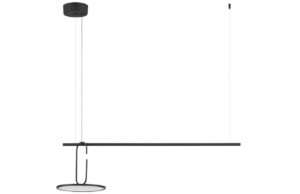 Čern&eacute; z&aacute;věsn&eacute; LED světlo Nova Luce Gea 100 cm