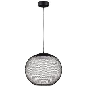 Čern&eacute; z&aacute;věsn&eacute; LED světlo Nova Luce Kinetic 38 cm
