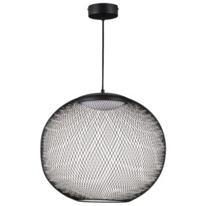 Čern&eacute; z&aacute;věsn&eacute; LED světlo Nova Luce Kinetic 46 cm