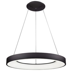 Čern&eacute; z&aacute;věsn&eacute; LED světlo Nova Luce Rando Smart 60 cm