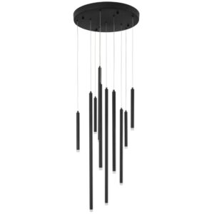 Čern&eacute; z&aacute;věsn&eacute; LED světlo Nova Luce Trimle 50 cm