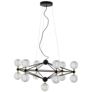 Čern&eacute; z&aacute;věsn&eacute; světlo Nova Luce Belinda 89 cm