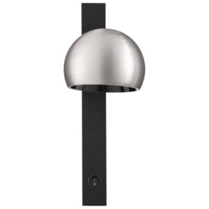 Černo-stř&iacute;brn&eacute; n&aacute;stěnn&eacute; LED světlo Nova Luce Lusa