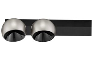 Černo-stř&iacute;brn&eacute; stropn&iacute; LED světlo Nova Luce Lusa 36 cm