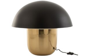 Černo zlat&aacute; kovov&aacute; stoln&iacute; lampa J-line Mushroom L