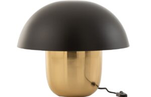 Černo zlat&aacute; kovov&aacute; stoln&iacute; lampa J-line Mushroom S