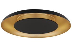 Černo-zlat&eacute; kovov&eacute; stropn&iacute; LED světlo Nova Luce Epos 60 cm