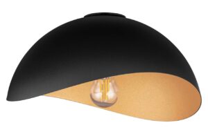 Černo-zlat&eacute; kovov&eacute; stropn&iacute; světlo Nova Luce Opsi 30 cm