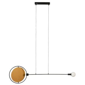 Černo zlat&eacute; kovov&eacute; z&aacute;věsn&eacute; světlo ZUIVER SIRIUS 133 cm