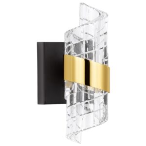 Černo-zlat&eacute; n&aacute;stěnn&eacute; LED světlo Nova Luce Seneca