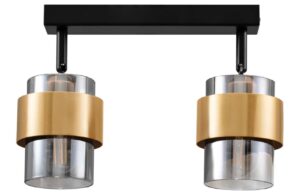 Černo-zlat&eacute; stropn&iacute; světlo Nova Luce Sianna 47 cm