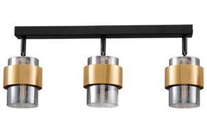 Černo-zlat&eacute; stropn&iacute; světlo Nova Luce Sianna 70 cm