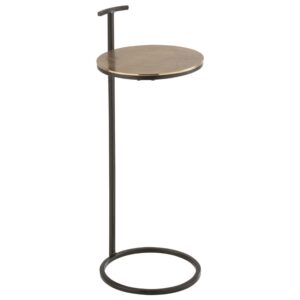 Černo-zlat&yacute; kovov&yacute; odkl&aacute;dac&iacute; stolek J-line Tinoli 25 cm