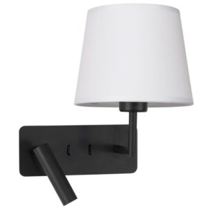 Černob&iacute;l&eacute; kovov&eacute; n&aacute;stěnn&eacute; světlo Nova Luce Savona