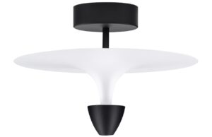 Černob&iacute;l&eacute; kovov&eacute; stropn&iacute; LED světlo Nova Luce Luet 34 cm