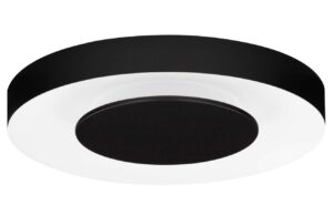 Černob&iacute;l&eacute; kovov&eacute; stropn&iacute; LED světlo Nova Luce Pada 40 cm