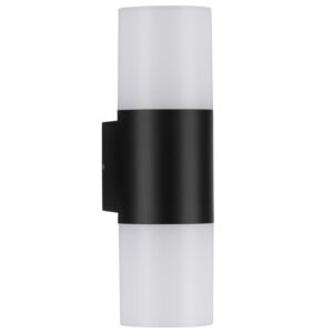 Černob&iacute;l&eacute; kovov&eacute; venkovn&iacute; n&aacute;stěnn&eacute; LED světlo Nova Luce Paul