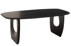 Čern&yacute; dřevěn&yacute; j&iacute;deln&iacute; stůl J-line Cargo 200 x 100 cm