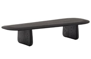 Čern&yacute; dubov&yacute; konferenčn&iacute; stolek Kave Home Pirita 147 x 65 cm