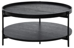 Čern&yacute; dubov&yacute; konferenčn&iacute; stolek Somcasa Dylan&nbsp;80 cm