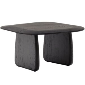 Čern&yacute; dubov&yacute; odkl&aacute;dac&iacute; stolek Kave Home Pirita 71 x 70 cm