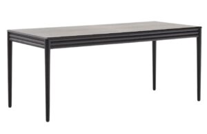 Čern&yacute; dubov&yacute; rozkl&aacute;dac&iacute; j&iacute;deln&iacute; stůl Kave Home Lenon 200-280 x 90 cm